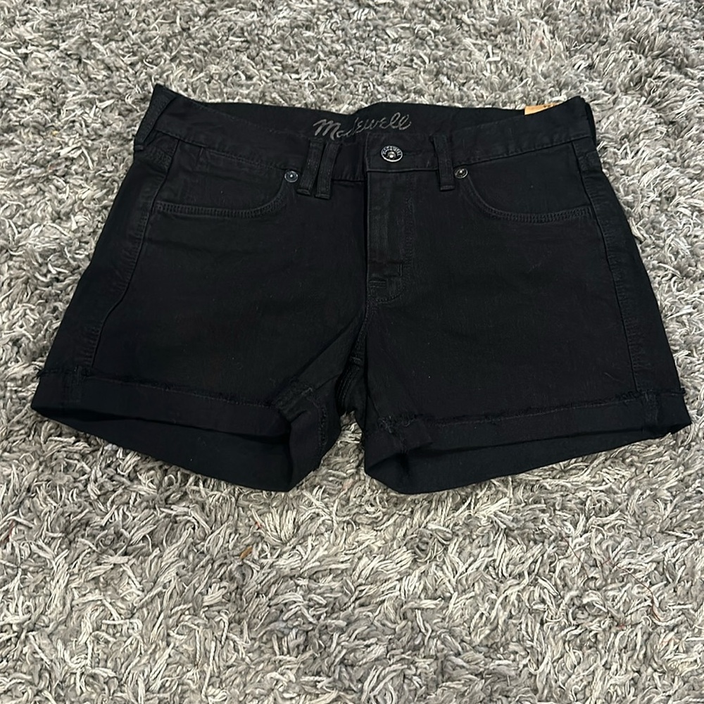 Madewell Black Denim Shorts size 24